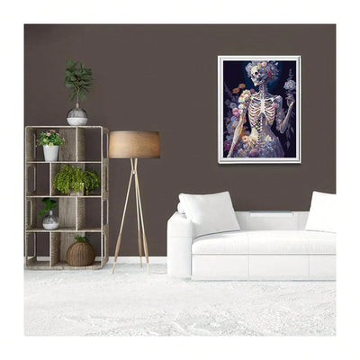 Rose Skull Frameless Decorative Poster: A Hauntingly Beautiful Addition to Any Room