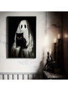 Ghostly Elegance: Frameless Modern Gothic Art Print for Home or Office