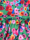 Floral Frenzy: Holiday Fashion Ruffled Hem A-Line Dress