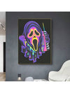 Vintage Skull Talking On The Phone Waterproof Canvas Painting - Perfect Decor for Dormitory or Bedroom