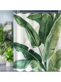 Upgrade your bathroom with our Green Leaf Print Waterproof Shower Curtain. Made with high quality materials, this stylish curtain adds a refreshing touch to your morning routine. The vibrant green leaf print is both waterproof and durable, keeping your bathroom dry and looking new. Comes with hooks for easy installation.