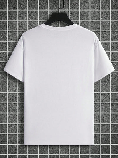 Men's Letters and Cross Print T-Shirt: A Stylish Statement Piece