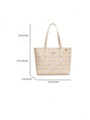 Chic Floral PU Tote Bag: Fashionable, Waterproof, and Perfect for Daily Use