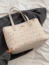 Chic Floral PU Tote Bag: Fashionable, Waterproof, and Perfect for Daily Use