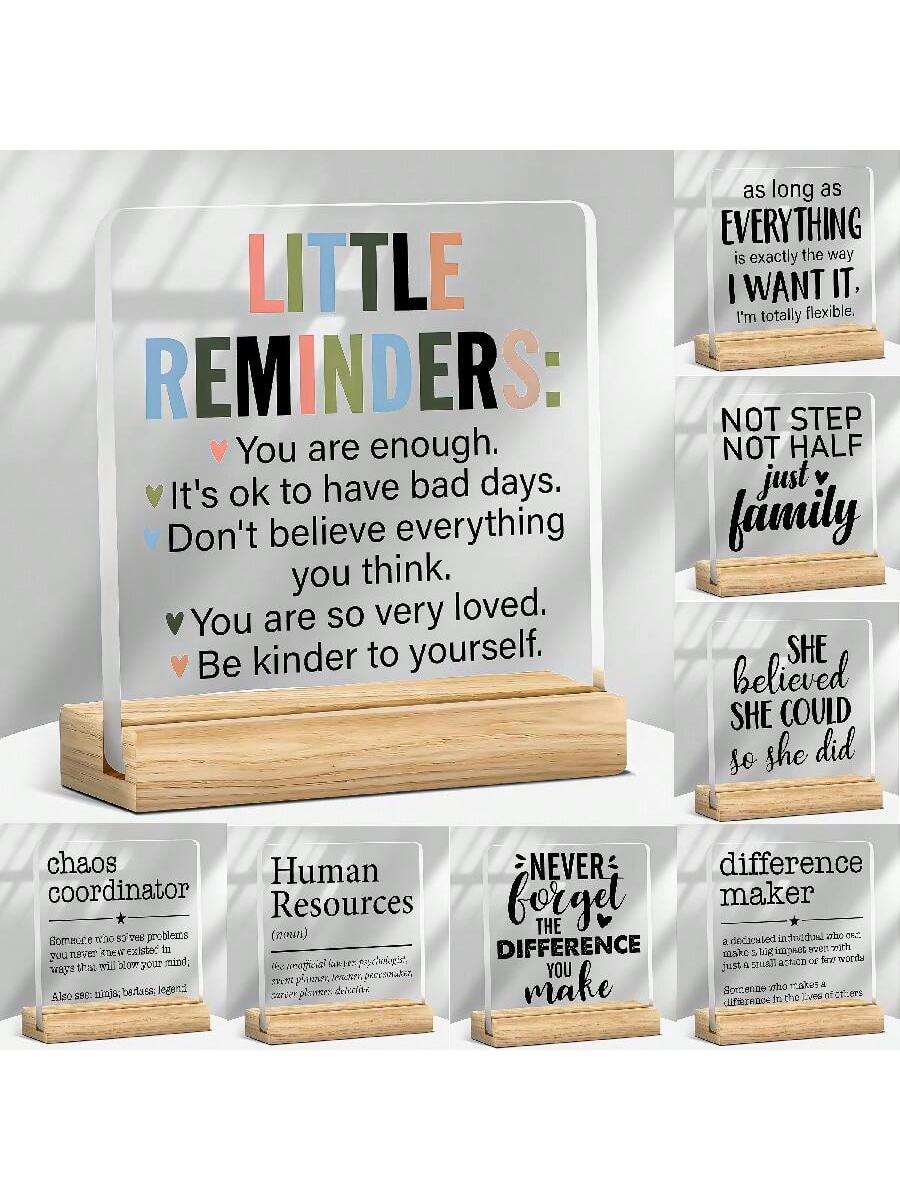 Motivate and inspire with our 'Believe She Can' acrylic desk sign - the ultimate gift for colleagues and leaders. Let this sign serve as a constant reminder to believe in yourself and your abilities. Perfect for any workspace!