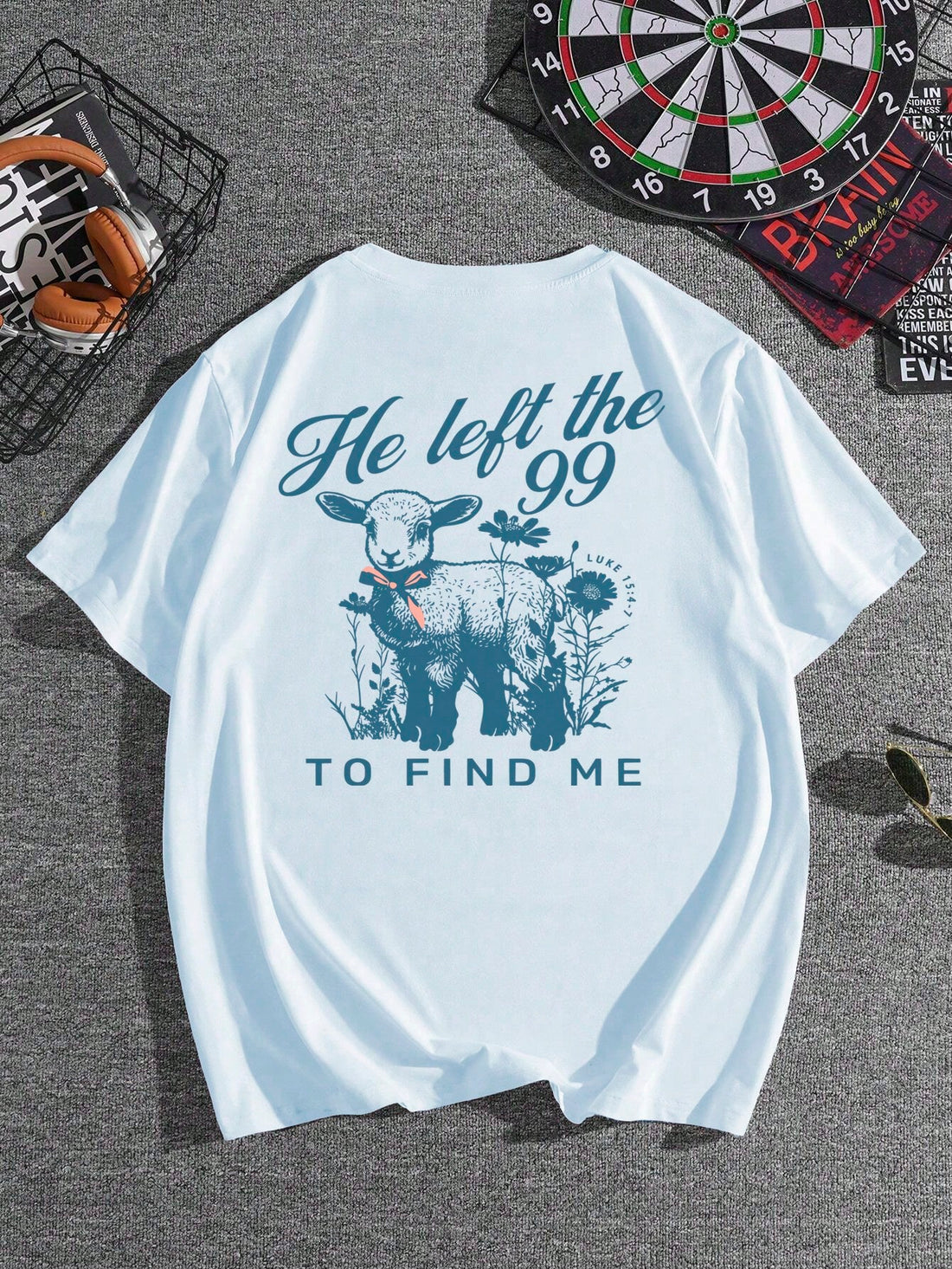 Be the fashion Shepherdess with the Sheepishly Stylish casual tee. Made for women, this tee speaks volumes with its graphic, "He Left The 99 to Find Me". Keep your style on point and spread a sunny message wherever you go.