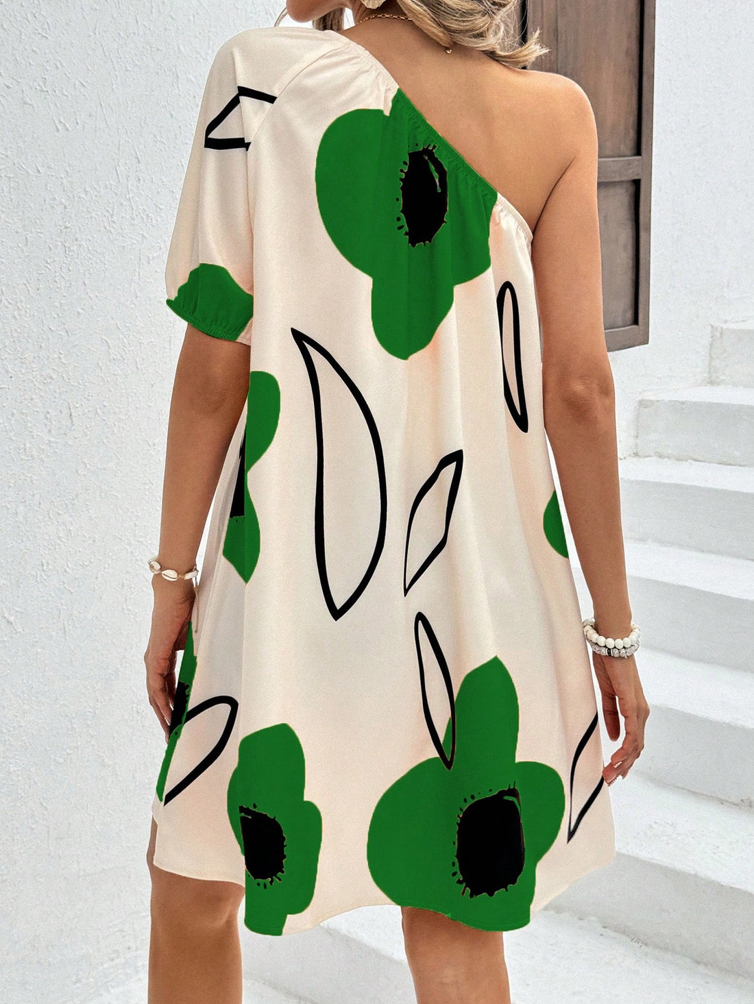 Discover the ultimate chic and stylish look with our One Shoulder Printed Dress for Women. This dress is designed to make a statement with its vibrant print and one shoulder design. Crafted with high-quality materials, it offers both fashion and comfort. Elevate your wardrobe with this must-have dress.