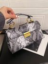 Versatile Luxury: Sleek Snake Print Crossbody Bag for Stylish Women