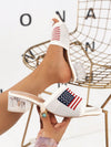 American Flag Pattern High Heeled Sandals: Elegant and Versatile Style for Women