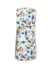 Blossoming Beauty: Women's Floral Print Sleeveless Dress