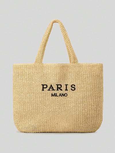 Elevate your summer style with our Beach Babe Essential oversized straw tote. Featuring a big letter weave, this tote is perfect for all your summer getaways. Stay organized and stylish with this must-have accessory.