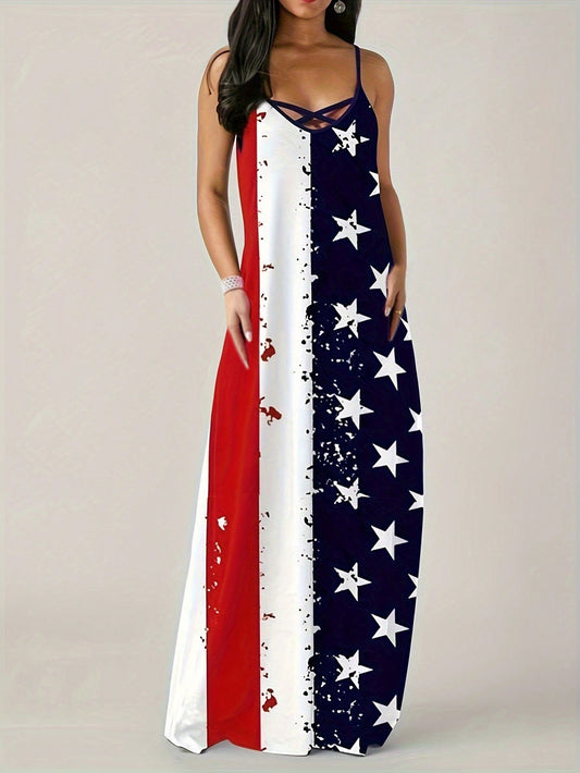 Display your love for your country with our American Flag Tank Dress for Women. Made with high-quality materials, this tank dress features the iconic American flag design, perfect for showing your patriotism. Stay cool and comfortable while looking stylish and patriotic in this dress. Available in all sizes.