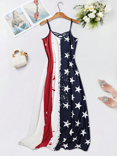 Show Your Patriotism with American Flag Tank Dress for Women