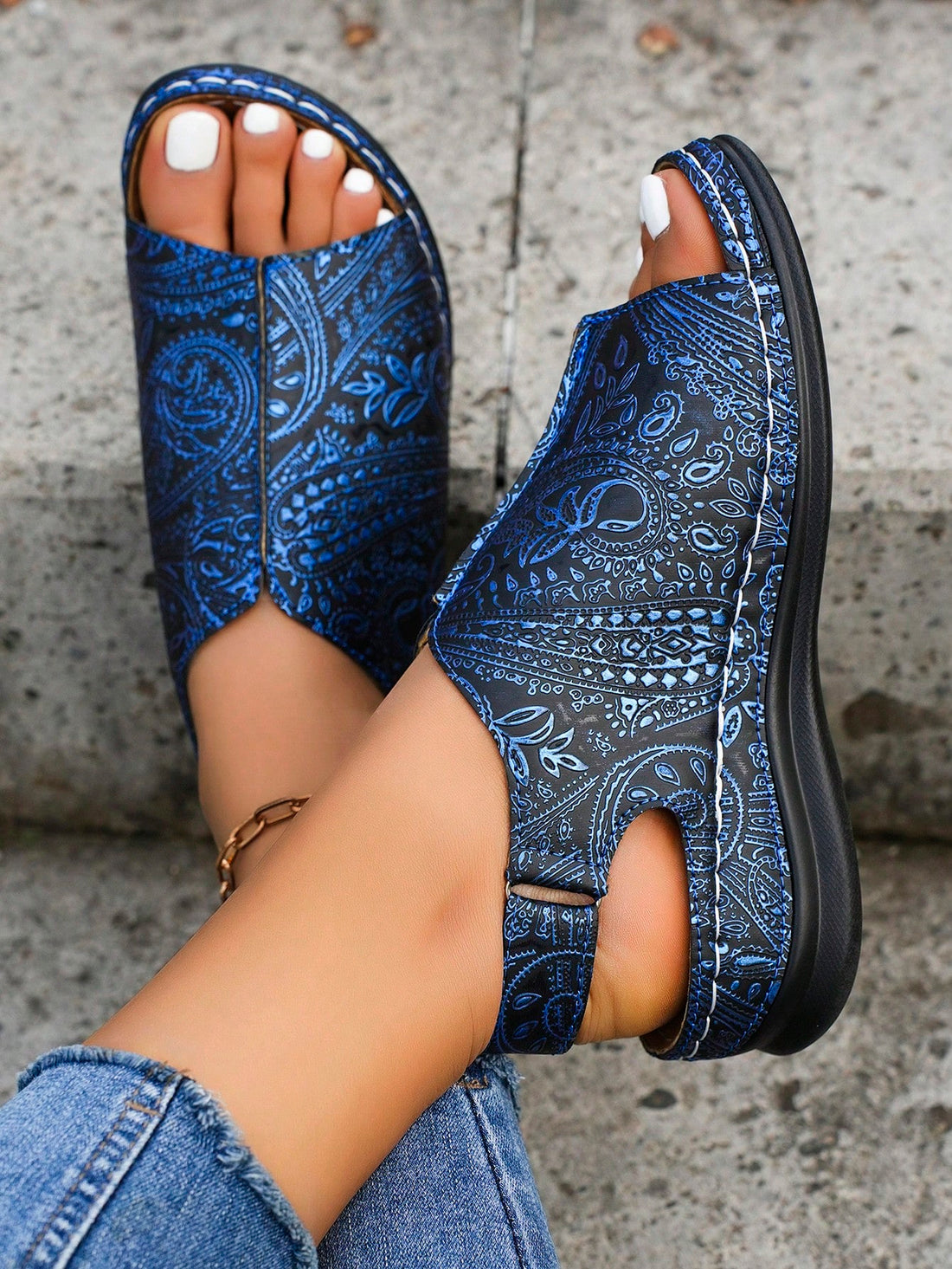 Step up your style game with our 2024 Summer Plus Size Wedge Heel Sandals! These European &amp; American style sandals offer a comfortable and fashionable design, perfect for any summer occasion. The wedge heel provides added support and the plus size option ensures a perfect fit for all.