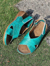 Vintage Distressed Plus Size Wedge Sandals: European & American Casual Style