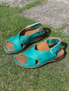 Vintage Distressed Plus Size Wedge Sandals: European & American Casual Style