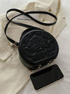 Vintage Flower Embossed Round Handbag: The Chic Commuter's Essential