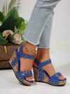 Stylish Plus Size Summer Wedge Sandals with Rivet Detail