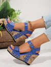 Stylish Plus Size Summer Wedge Sandals with Rivet Detail