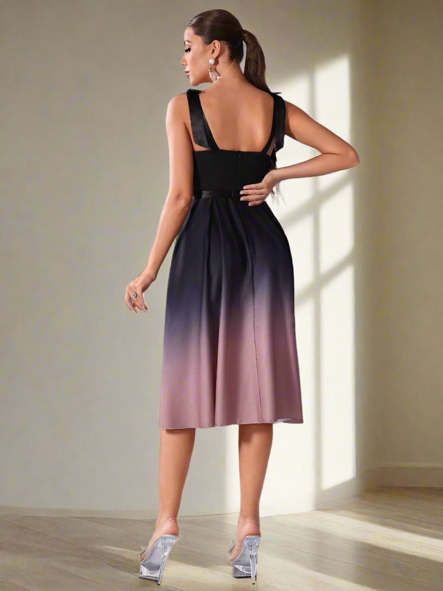 Indulge in luxury and sophistication with our Midnight Elegance dress. Made with only the finest materials, this evening dress is crafted to perfection. Elevate your style and exude confidence with its elegant design and impeccable fit. Perfect for any special occasion, be the center of attention with our Women's Luxury Edition evening dress.