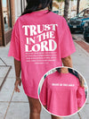 Faith-Inspired Summer Tee: Trust in the Lord Graphic Drop Shoulder T-Shirt