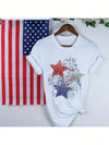 Show Your American Pride with Women's Patriotic Short Sleeve T-Shirt