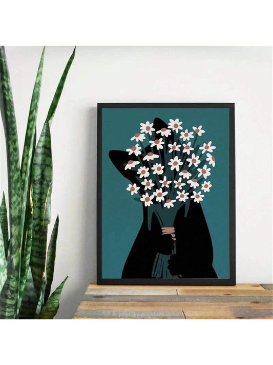 Create a mystical and elegant atmosphere in any room with our Black Cat and Chrysanthemum Wall Art. Featuring a striking black cat surrounded by beautiful chrysanthemums, this piece is perfect for adding a touch of enchantment to your home decor. Expertly crafted and sure to impress, it's the perfect decoration for any room.