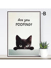 Whimsical Black Cat Canvas Poster: Adding a Playful Touch to Your Home Decor