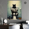 Whimsical Black Cat Canvas Poster: Adding a Playful Touch to Your Home Decor