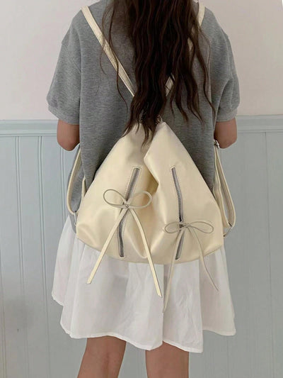 Chic Bow Knot Backpack: The Ultimate Fashionable Korean Tote Bag for Daily Adventures