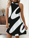 Show Your Patriotism in Style with the Classic American Flag Halterneck Dress