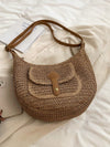 Stylish Summer Tote: Versatile Woven Crossbody Bag for Women