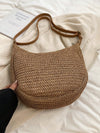 Stylish Summer Tote: Versatile Woven Crossbody Bag for Women