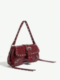Studded baguette shoulder bag product view 4