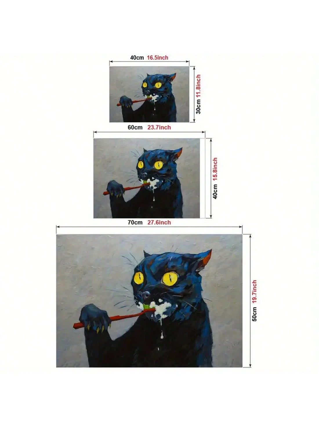 This Whimsical Black Cat Canvas Poster is the perfect addition to any cat lover's home. Featuring a playful black cat, this humorous wall art will bring a touch of whimsy to any room. Made with high-quality canvas, this poster is durable and long-lasting. A must-have for any cat enthusiast!