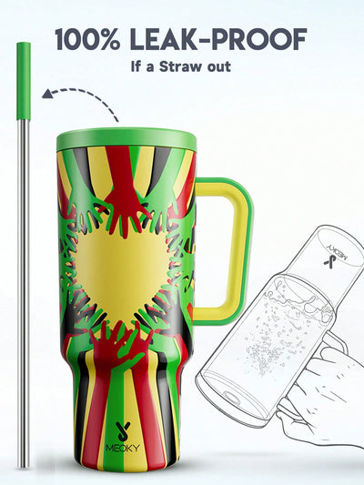 40oz Tumbler: Pride Pattern Print Insulated Stainless Steel Mug for Your On-the-Go Adventures