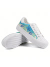 Spring into Style with White Floral Lace-Up Walking Shoes