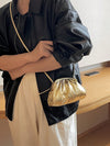 Golden Metallic Mini Ruched Bag: The Ultimate Funky Punk Street Wear Accessory