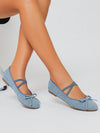 2024 New Arrival Women's Denim Blue Mary Jane Shoes: Stylish Comfort for Your Feet