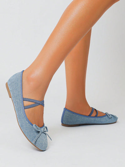 2024 New Arrival Women's Denim Blue Mary Jane Shoes: Stylish Comfort for Your Feet