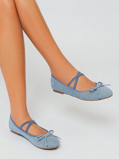 2024 New Arrival Women's Denim Blue Mary Jane Shoes: Stylish Comfort for Your Feet