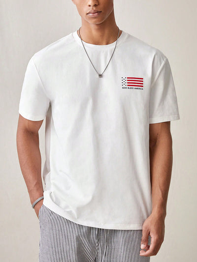 Men's Patriotic Knit T-Shirt: Celebrate Independence Day in Style