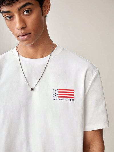 Men's Patriotic Knit T-Shirt: Celebrate Independence Day in Style