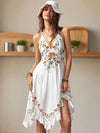 Boho-Chic Embroidered Summer Dress for Effortless Vacay Style