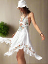 Boho-Chic Embroidered Summer Dress for Effortless Vacay Style