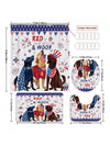 Stars, Stripes, and Squeaky Clean: American Flag Fireworks Bathroom Set for Your Patriotic Pup