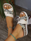 Animal Print Wedge Sandals: Lightweight and Knitted Details for Stylish Summer Outfits