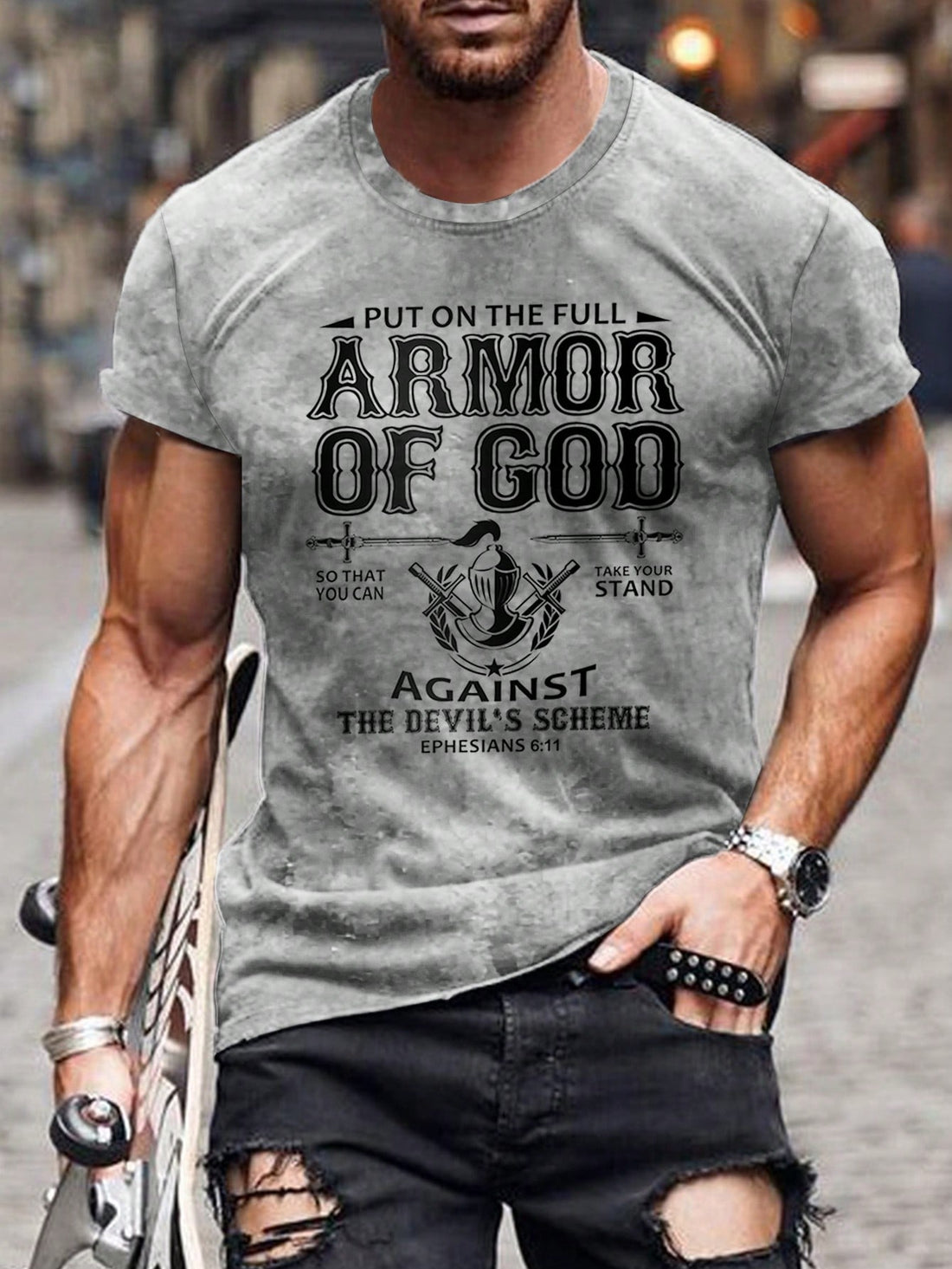 This Men's Casual Letter Graphic Tee combines comfort and style in one versatile piece. The soft cotton material ensures maximum comfort while the graphic design adds a touch of style. Stay comfortable and stylish with this must-have tee.