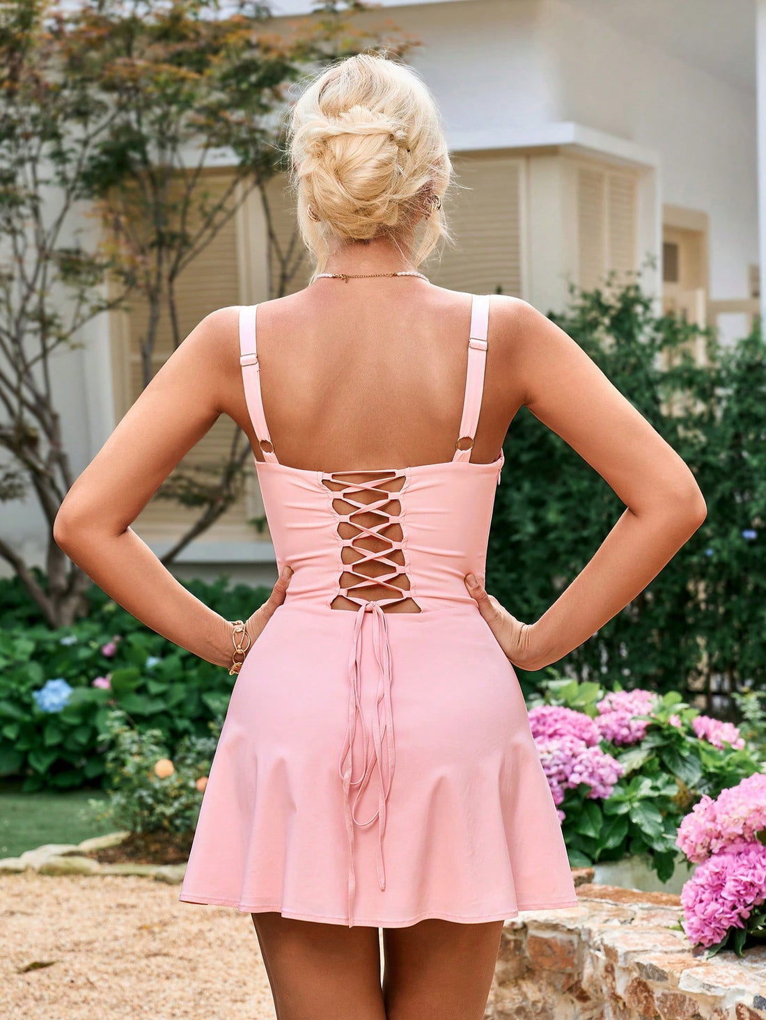 Elevate your style with our Crisscross Lace-Up Corset Dress. The perfect combination of sexy and sophisticated, it features a flattering crisscross lace-up design that accentuates your curves. Embrace your inner confidence and turn heads at any event.