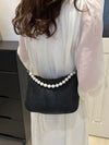 Rhinestone Glam: Stylish Shoulder Crossbody Bag with Chain Decoration and Large Capacity